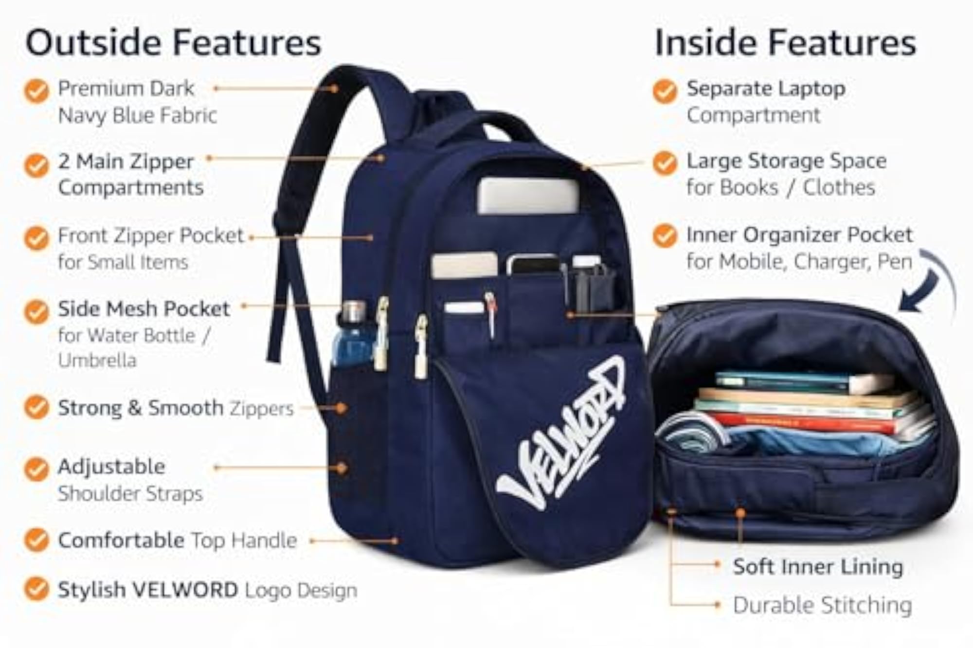 Water-Resistant Unisex Laptop & Travel Backpack