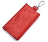 Brilliance Co Etui Porte-Clé Cuir, Pochette Porte Cles Cuir, Rouge, S, Etui Porte-clés