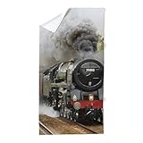 CafePress Locomotive Train Engine 2 30'x60' Absorbent Cotton Back, Soft Beach, Pool Towel