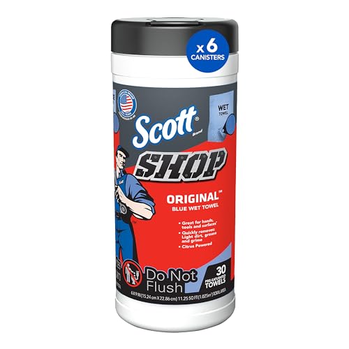Serviettes humides bleues Scott Shop : la solution propreté parfum agrumes