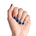 WICKED X imPRESS Press On Nails, ‘Welcome To Shiz’, Blue, Short Squoval, New Improved Adhesive, Up To 10 Day Hold, Includes 30 Fake Nails, 1 Prep Pad, 1 Manicure Stick, 1 Mini File