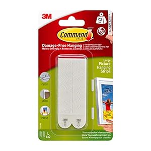 Command Large Picture Hanging Strips, Adhesive Strips, White – Damage Free Hanging – For Pictures, Frames and Mirrors…