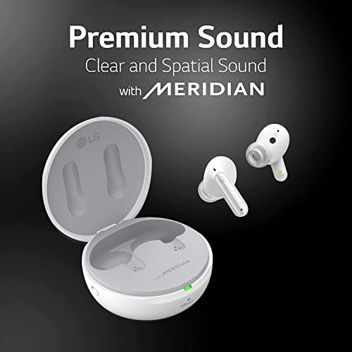 Image of LG Tone Free FP9, Active Noise Cancellation, UV Nano, Plug n Wireless, Meridian Sound, 24 Hrs Battery, Find My Earbuds, Fast Charging, 3D Sound, whishper Mode, TONEFree App (White)
