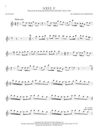 101 Movie Hits for Alto Saxophone | 101 Film Favorites Including Beauty and the Beast, Eye of the Tiger, My Heart Will Go On and More | Alto Sax Sheet Music Collection for Movie Lovers - Image 6