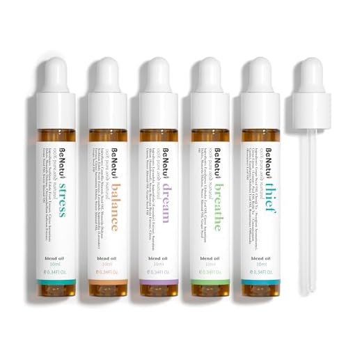 Benatu Essential Oils Blend, Natural Fragrance Gift for Women and Men, Organic Aromatherapy Set for Diffuser, Home, Massage (Dream, Breathe, Balance, Stress, Theives)