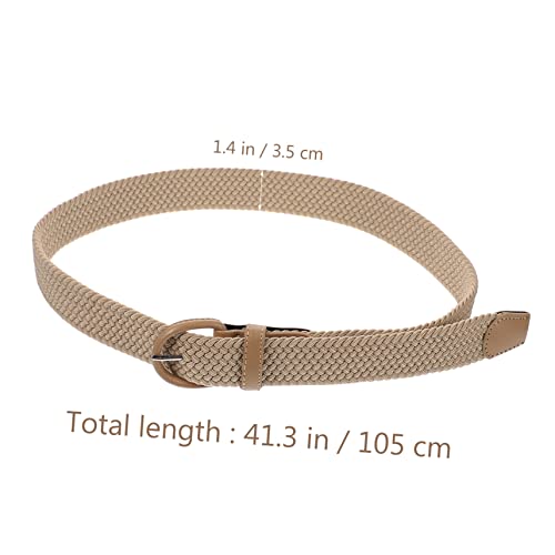 Elastic Woven Fabric Waist Belt for Women and Men Stretchy Braided Dress Accessory Durable Non Fading Waistband Lightweight Decorative Unisex Belt for Trousers and Dresses2