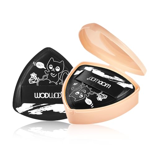 Wirwody メイクパフ 三角形 高弾力 超柔らかい パウダーパフ ファンデーションパフ ふわふわ 肌ざわり良好 ふわふわ高密着乾湿両用 均一仕上げ 収納ケース付き