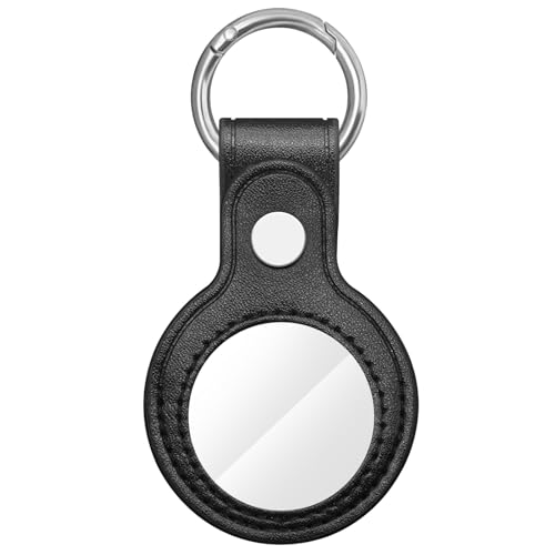 ForFine Coin Holder Keychain Leather Coin Case Display Storage Box Double Sides Display for Various Coins Medals (40 mm/1.57 in)