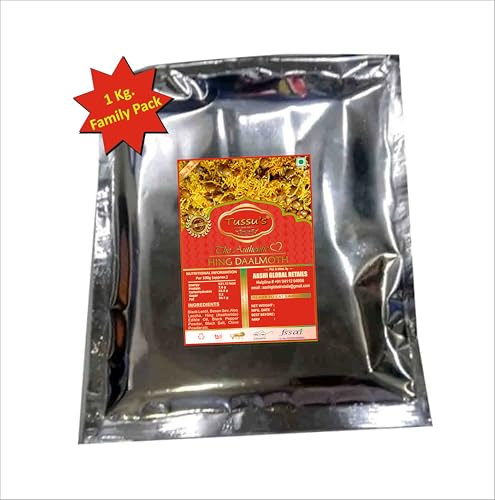 Image of Farrukhabad Famous Hing Flavour Daalmoth 1kg | Ready to Eat Crunchy Tea Time Snack | Traditional Indian Namkeen | Protein Rich Lentil Nut Mix | Homemade Tasty Munchies