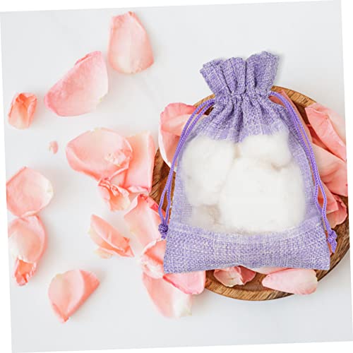 IMIKEYA 10 bolsas de sachet vacías de lavanda con cordón miniatura 4