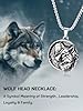 PiercingJak Herren Halskette mit Münze Anhänger Wolf Wikinger Kette Edelstahl Nordische Talisman Schmuck Amulett Geburtstag Geschenk für Männer Freunde Partner #2