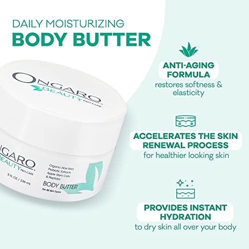 Ongaro Beauty - Whipped Body Butter Cream, Organic Shea Butter Whipped Body Butter for Women, Whipped Shea Body Butter with Aloe Vera, Hyaluronic Acid, Vitamin C & E, Body Care for Women - 8 Fl Oz - Thumbnail 3