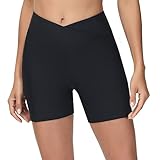 AVACOO Damen Badehose High Waist Badeshorts Wassersport Schwimmshorts Bauch Weg Sport Bikini Shorts Strandshorts