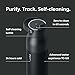 LARQ PureVis 2 Self Cleaning Water Bottle - UV Water Purifier with Filter Straw, Smart App Hydration Tracking, Insulated Stainless Steel - Obsidian Black, 23 Oz