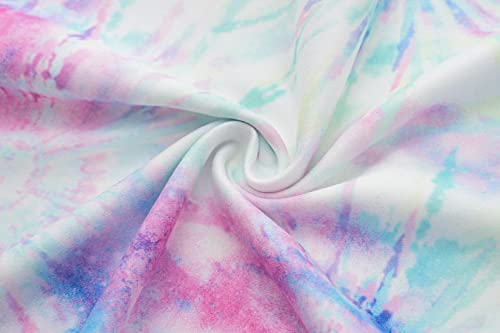 Cychelry Big Girls Summer Pajamas Set-Cute Blue Tie Dye Tank Top And Shorts Night Teens Sleepwear Size 12 #TOP3