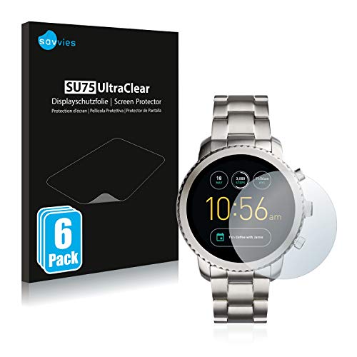 savvies 6-Pezzi Pellicola Protettiva Compatibile con Fossil Q Explorist/Q Explorist (3.Gen) Protezione Schermo Trasparente