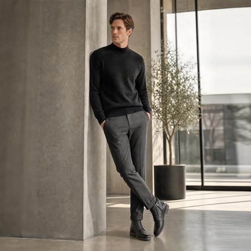 Image of Arkbird Men's Dress Boots Genuine Leather Cap Toe Ankle Boot with Side Zipper for Casual Business Formal Wear