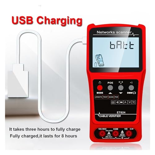 Rastreador de cables de red ET628 con multímetro 3 en 1 y linterna flash integrada 3