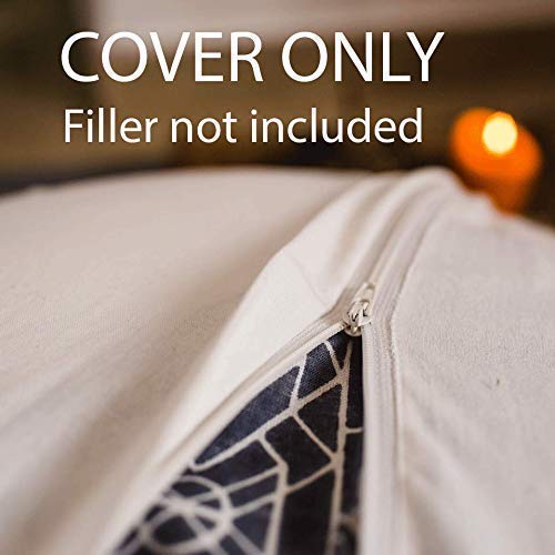 Mandala Life Art Bohemian Floor Cushion Cover –24 Inches - Room Décor Decorative Round Pillow Case For Meditation, Yoga, And Boho Chic- Seating Area #TOP7