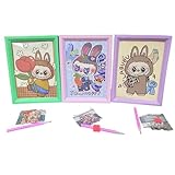 3D Diamond Painting Kit with Plastic Frame, 19.5 x 14.5 cm (2 pcs trending)