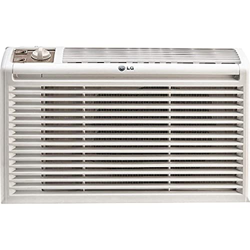 LG 5,000 BTU Window Air Conditioner for Small Rooms & Bedrooms, Cools 150 Sq. Ft., Quiet Operation, Easy Manual Controls, 115V, White - LW5016 by LG - Used condition - Image 3
