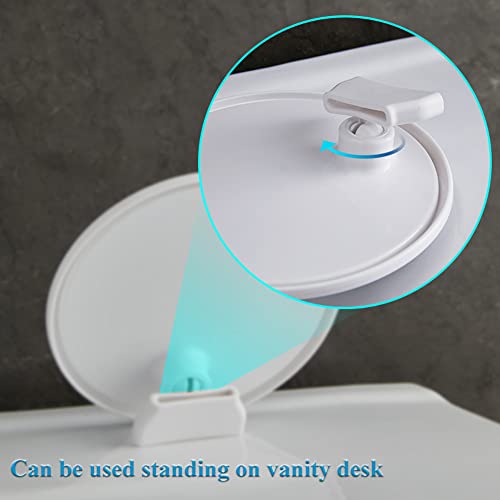 Softfree Fogless Shower Mirror For Shaving With Razor Holder, 6-Inch Strong Suction Wall Hanging Mirror 360-Degree Rotating, Detachable Handheld Anti-Fog Makeup Mirror For Bathroom Wall #TOP5