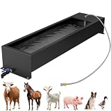 Domivans 12 Gal Stainless Steel Automatic Large Livestock Water Trough