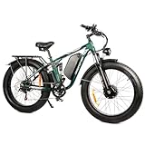 【3000W Dual Motor Ebike】This adult electric bicycles are equipped with peak 3000W high-speed brushless dual motors. The peak 3000W motors provide strong power and the top speed can reach up to 35 mph. It can easily climb steep slopes, and its top-lev...