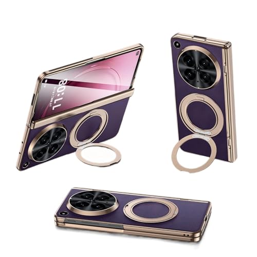 OPPO Find N6 �Ή� 360° �}�O�l�b�g��]�����O�X�^���h�P�[�X �����K���X�t�B�������� �q���W�E�J�������S�ی� �X�����f�U�C�� (�p�[�v��)