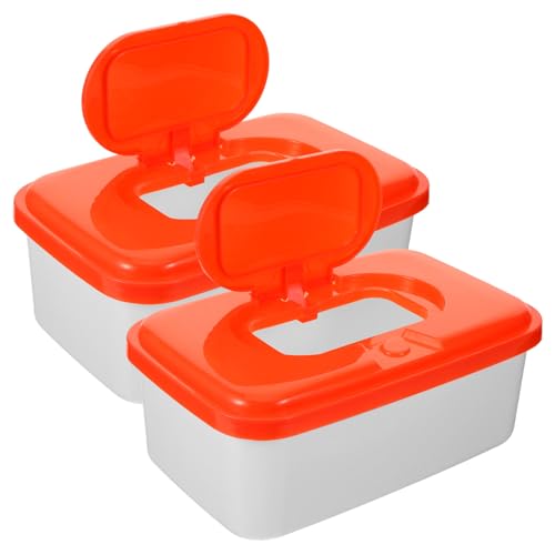 MUCKLILY 2pcs Wipes Dispenser Box Travel Wipes Access Tissue Holder for Home Color
