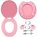 Produktbild WENKO 23376100 WC-Sitz Allstar Thermoplast Klodeckel Rosa Toilettensitz Klobrille Thermoplast Toiletten Sitz mit Fix Clip Hygiene Schnellbefestigung Toilettendeckel Klodeckel WC-Deckel