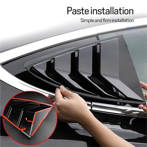 Cubierta persiana trasera para Tesla Model 3, protege y decora la ventana triangular lateral 6