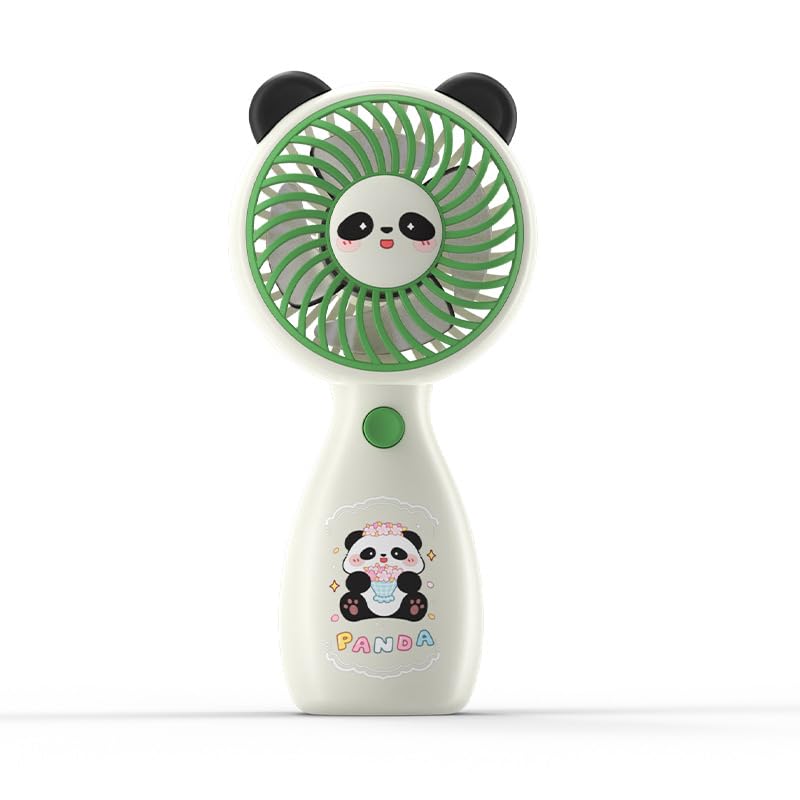 Image of DEOXY Mini Portable Fan, Powerful Hand Fan Cute Design 3 Speed Personal Small Desk Fan, Lightweight Rechargeable USB Handheld Fan for Girls, Women, Men, Kids, Indoor, Outdoor (Design 012)