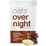 Oats Overnight - Chocolate Peanut Butter Banana - 22g Protein, High Fiber Breakfast Shake - Gluten F