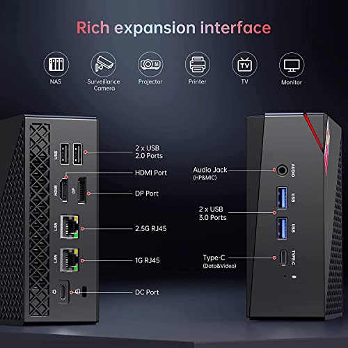ACEMAGICIAN AM06PRO Mini PC Windows 11 pro, AMD Ryzen 7 7730U(Beats 7430U, up to 4.5GHz),Mini Gaming Computer 16GB DDR4&512GB SSD, AMD Radeon Graphics, Support 4K@60Hz Output/WiFi6/BT5.2/Dual Ethernet - Image 7