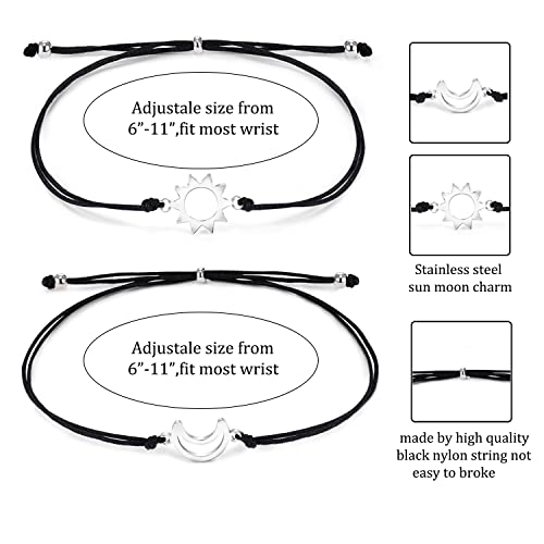 MANVEN Matching Bracelets for Couples Best Friends Pinky Promise Bracelets Birthday Gifts for Family Sister Women Men 5