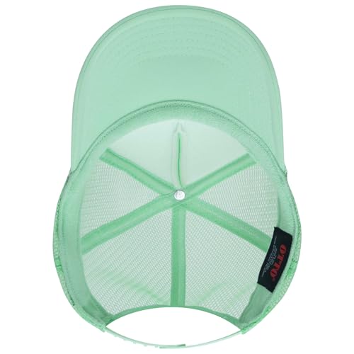 Image of OTTO Polyester Foam Front 5 Panel High Crown Mesh Back Trucker Hats in 97, Bulk, Wholesale