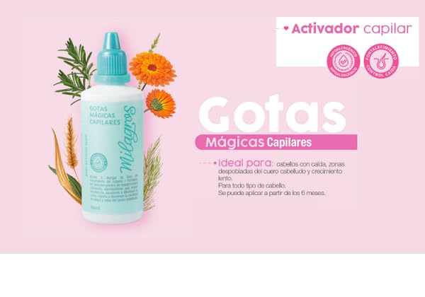 Miniatura 7 de Champú Magia Capilar 15.2oz  champú sin sal, sin sulfatos + Gotas Mágicas Capilares 2.0 fl oz  Efecto dúo crecimiento - anticaida  nutrición capilar