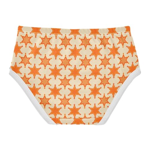 Little Girl Underwear Toddler Panties Kids Undies Cowgirl Badge Star Soft Cotton Briefs 2T-8Y2