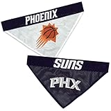 Pets First NBA Dog Bandana -Pheonix Suns Reversible Bandana. 2 Sided Home & Away Sports Bandana with a Premium Embroidery Team Logo, Large/X-Large