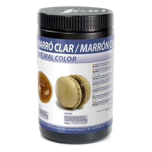 SOSA Colorante natural en polvo - Hidrosoluble- Uso alimentario (Marrón claro, Medio)