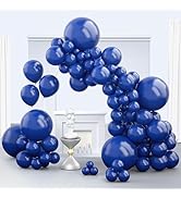 Zingnify Navy Blue Balloons, 150 pcs Different Sizes Pack of 18 Inch 12 Inch 10 Inch 5 Inch Pearl...