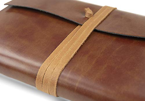 Leatherkind Romano Recycled Leather Journal Chestnut, A6+ (12X17Cm) Plain Pages - Handmade In Italy #TOP3