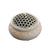 YAOHY Vintage Tapado Cerámica Caja Para Guardar Patatas Para El Contador Frescura Tarro Para Ajos Ventilado Recipiente De Recipiente Para Ajos Tazón(Beige)