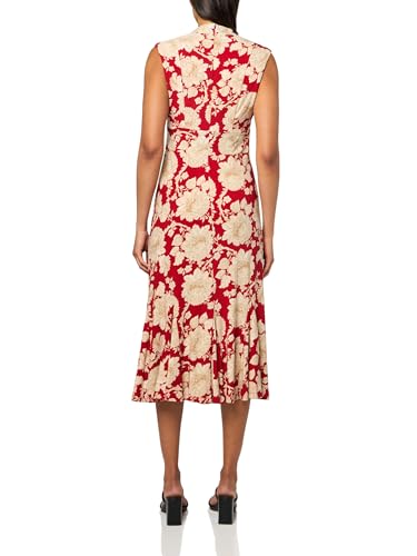 Image of Tommy Hilfiger Women's Cap Sleeve V Neck Empire Midi Dress