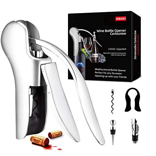 Wine Bottle Opener Corkscrew kit-[2020 Upgraded]Stainless Steel Corkscrew, Wine Opener Compact Vertical Corkscrew