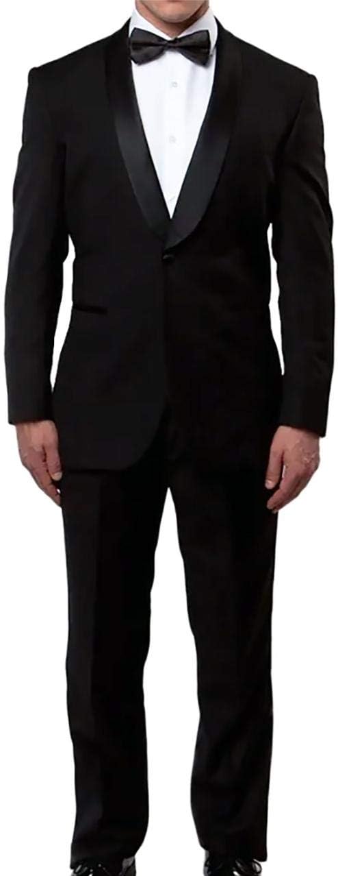 Mens Black Tuxedo Jacket, Satin Shawl Lapel, Mens Dinner Jacket