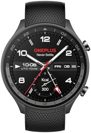 OnePlus Watch 2R with Wear OS 4 by Google,Snapdragon W5 Chipset,Upto 100hrs Battery Life,1.43’’ AMOLED Display,100+ Sports Mode,Dual Frequency GPS,5 ATM,IP68 & BT Calling [Gunmetal Gray]