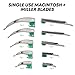 Reusable Laryngoscope Set – Fiber Optic Handle & 12 Blades (Macintosh + Miller) – Stainless Steel, Includes Case – Training & Simulation Use (12-Piece Set)