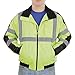 Utility Pro UHV575 High-Vis Waterproof Bomber Jacket with Removable Fleece Liner and Teflon Fabric Protector for Liquid and Stain Repellency, Lime, 2X-Large